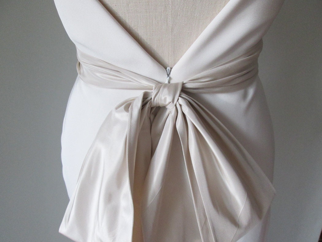 SALE Bridal Sash Belt in Silk Taffeta Light Champagne / - Etsy