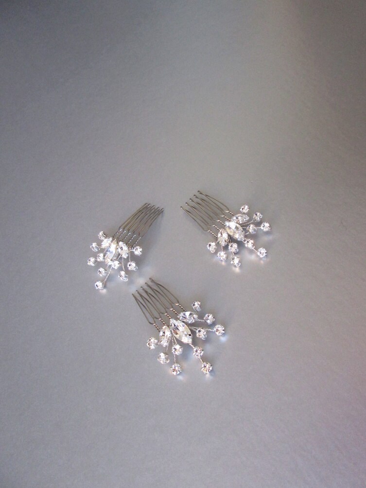Crystal hair combs, Bridal crystal hair combs, Wedding hair pins, Crystal hair combs, Sparkly