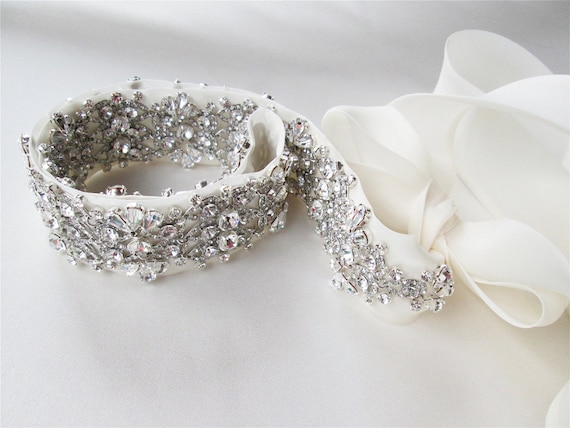 Bridal crystal belt sash, Beaded Crystal Rhinestone Sash, Wedding Sash, Sparkly bridal belt sash, Wedding belt, Silk organza sash belt