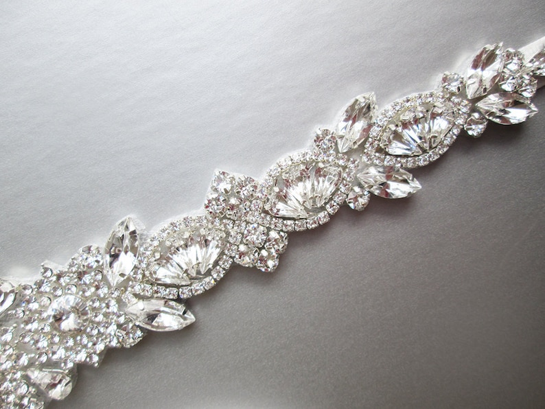 Bridal belt, Wedding belt, Bridal belt sash, Premium European Crystal bridal belt, Bridal beaded rhinestone belt, Bridal crystal belt sash image 3