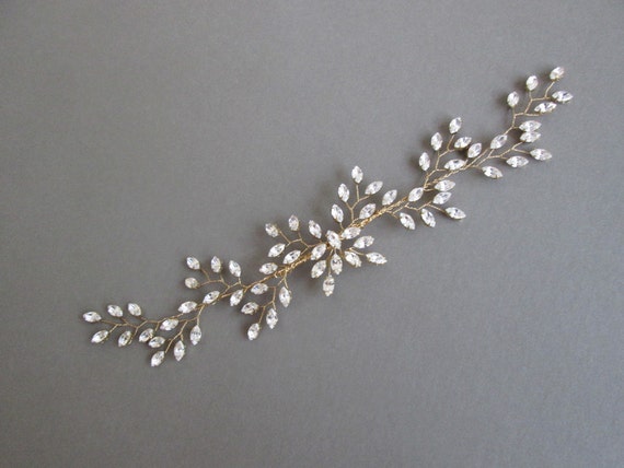 Crystal hair vine, Crystal Headband, Bridal hair vine, Bridal headband, Wedding headpiece, Bridal crystal hair vine