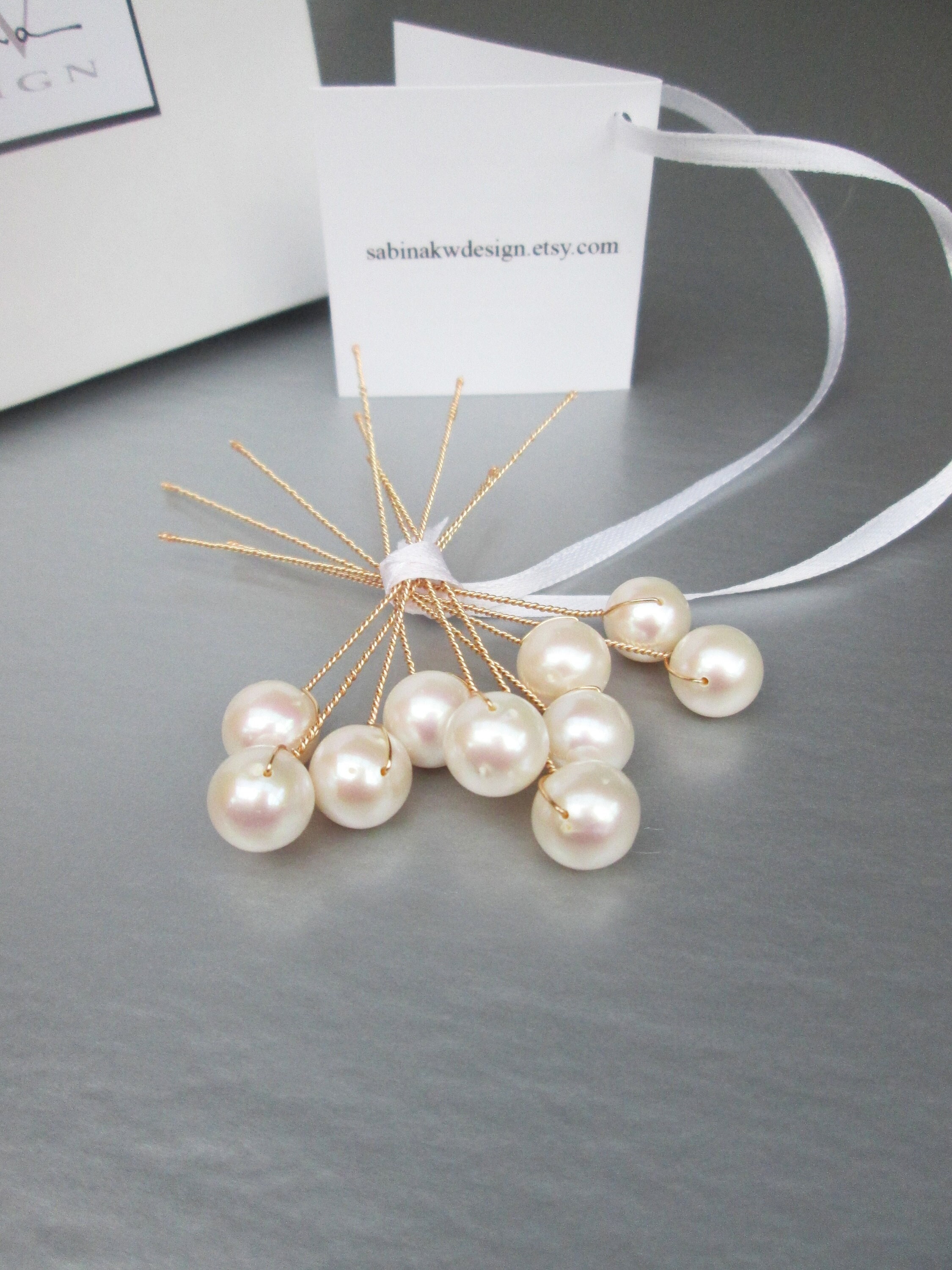 Pearl pins, Modern minimalist fine cultured freshwater pearl pins, Wedding  hair pins, Bridal hair pins pearls, Set of 10