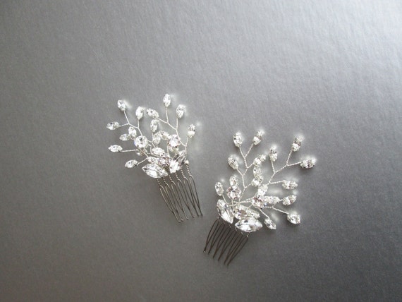 Crystal hair combs, Bridal crystal hair combs, Wedding hair combs, crystal hair combs, Sparkly bridal spray hair combs