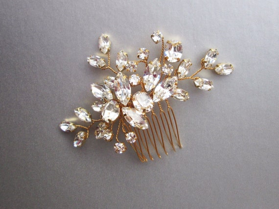 Premium European Crystal bridal hair comb, Wedding hair comb, Rhinestone bridal comb, Wedding hair vine, Small bridal comb