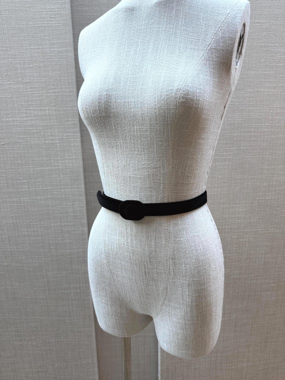 Velvet belt with buckle, Black velvet thin belt, Bridal or evening wear