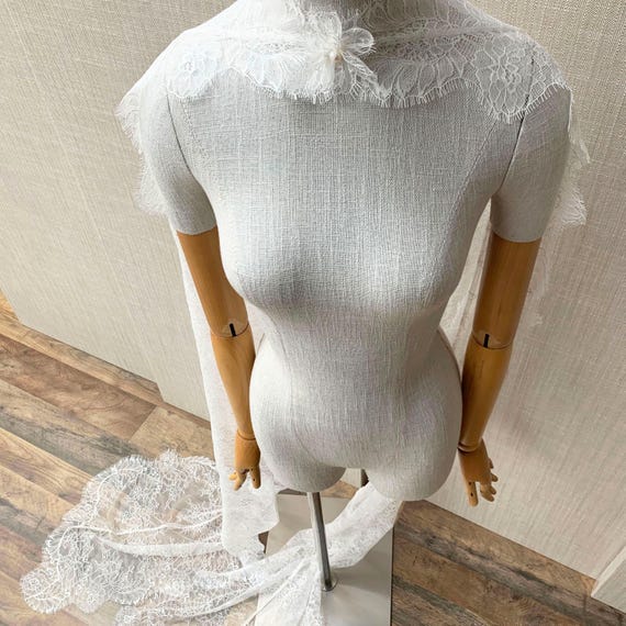 Lace shawl, All about the lashes - Bridal Scarf, Delicate soft Chantilly lace wedding scarf, Sheer lace wrap for special occasion