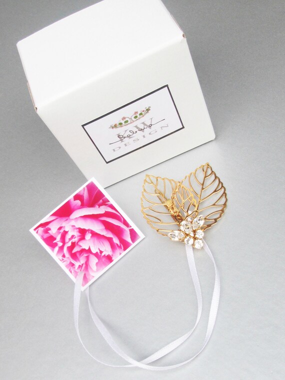 Crystal hair clip bobby pin, Crystal clip hair pin, Leaf hair clip, Bride Bridesmaids Flower girl hair clip, Bridal hair clip