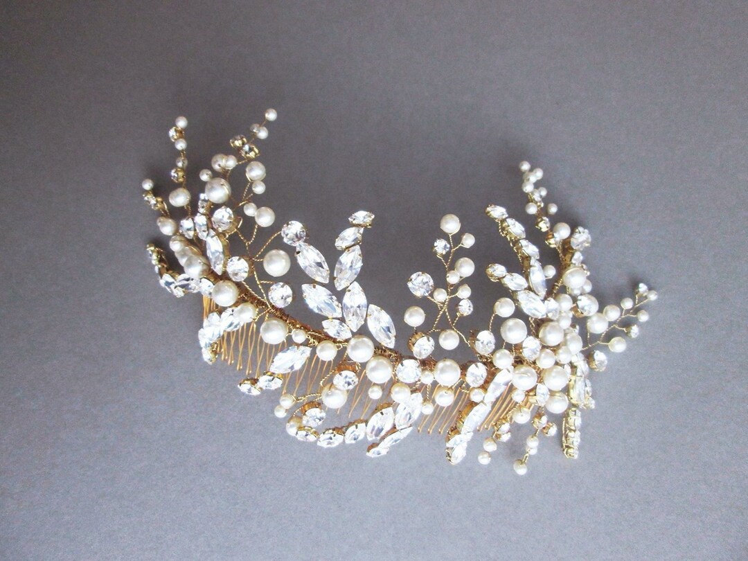 Crystal vine bridal hair comb by Thomas Knolls Crystal Bridal Hair Vine, Bridal Hair Comb, Wedding Hair  main image 4