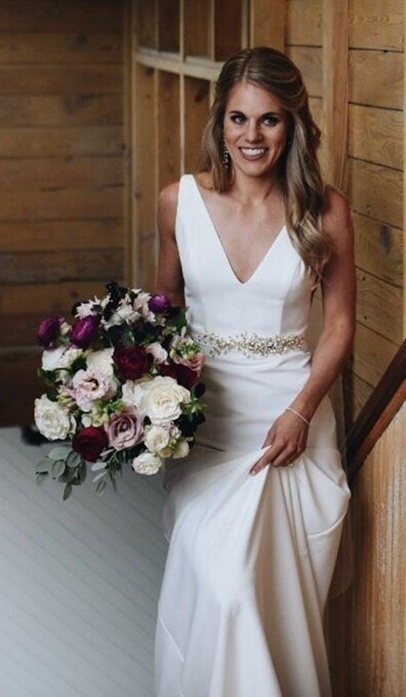 Crystal Applique Bridal Belt Sash, Bridal Crystal Applique  display picture 1