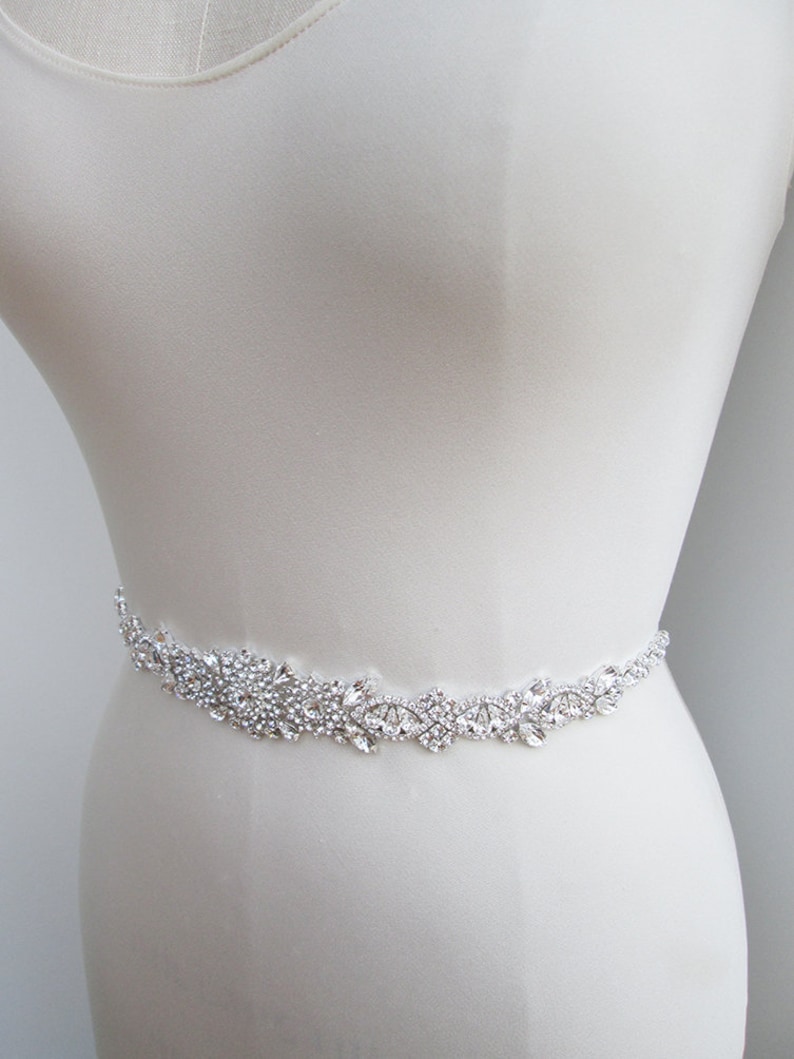 Bridal belt, Wedding belt, Bridal belt sash, Premium European Crystal bridal belt, Bridal beaded rhinestone belt, Bridal crystal belt sash image 1