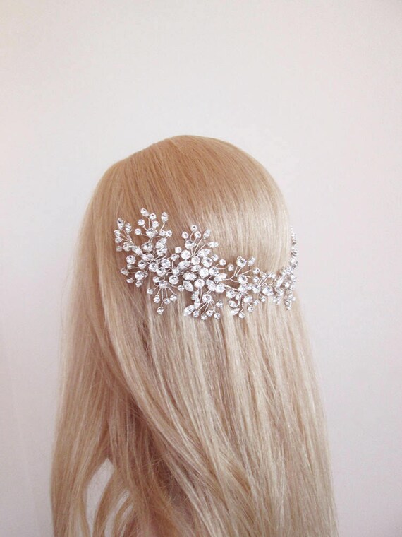 Crystal bridal hair vine, Bridal hair comb, Wedding hair comb, Bridal comb, Rhinestone hair comb vine, Wedding hair vine