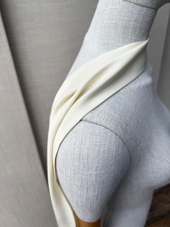 Crepe Silk scarf, Modern bridal scarf in matte pure silk crepe, 100% Silk crepe skinny wedding scarf, special occasion scarf