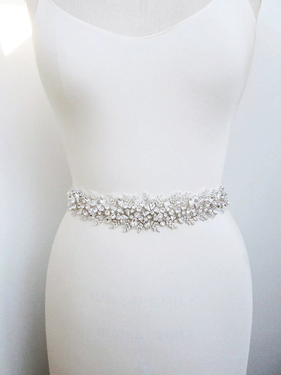 crystal sash belt