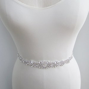Bridal belt, Wedding belt, Bridal belt sash, Premium European Crystal bridal belt, Bridal beaded rhinestone belt, Bridal crystal belt sash image 2