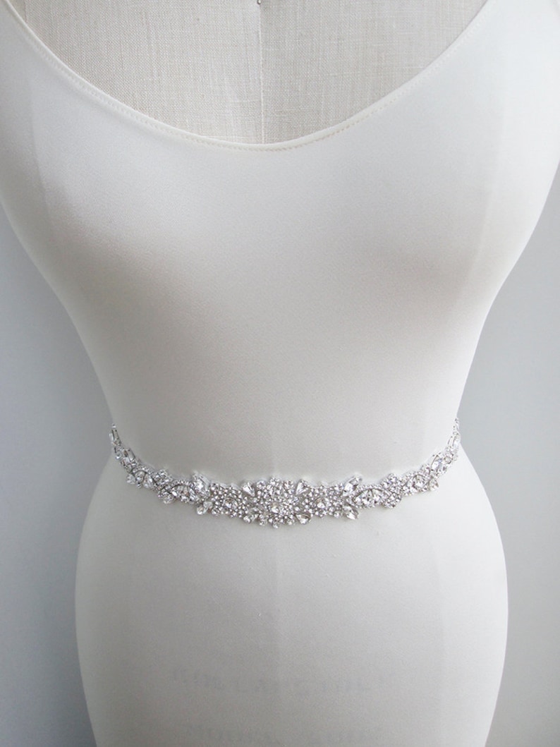 Bridal belt, Wedding belt, Bridal belt sash, Premium European Crystal bridal belt, Bridal beaded rhinestone belt, Bridal crystal belt sash image 2