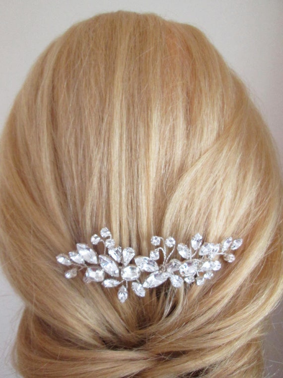 Premium European Crystal hair comb, Bridal crystal hair comb, Rhinestone bridal comb, Sparkly headpiece, Wedding hair comb