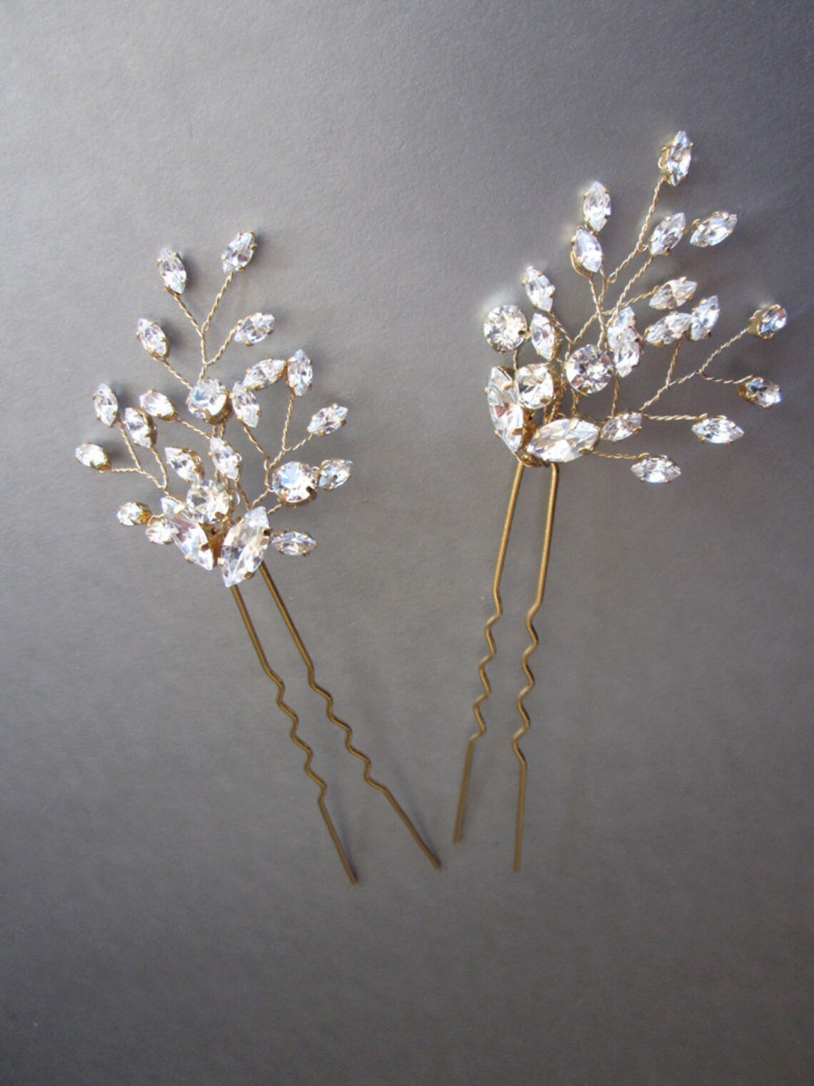 Premium European Crystal Hair Pins Bridal Crystal Hair Pins Etsy