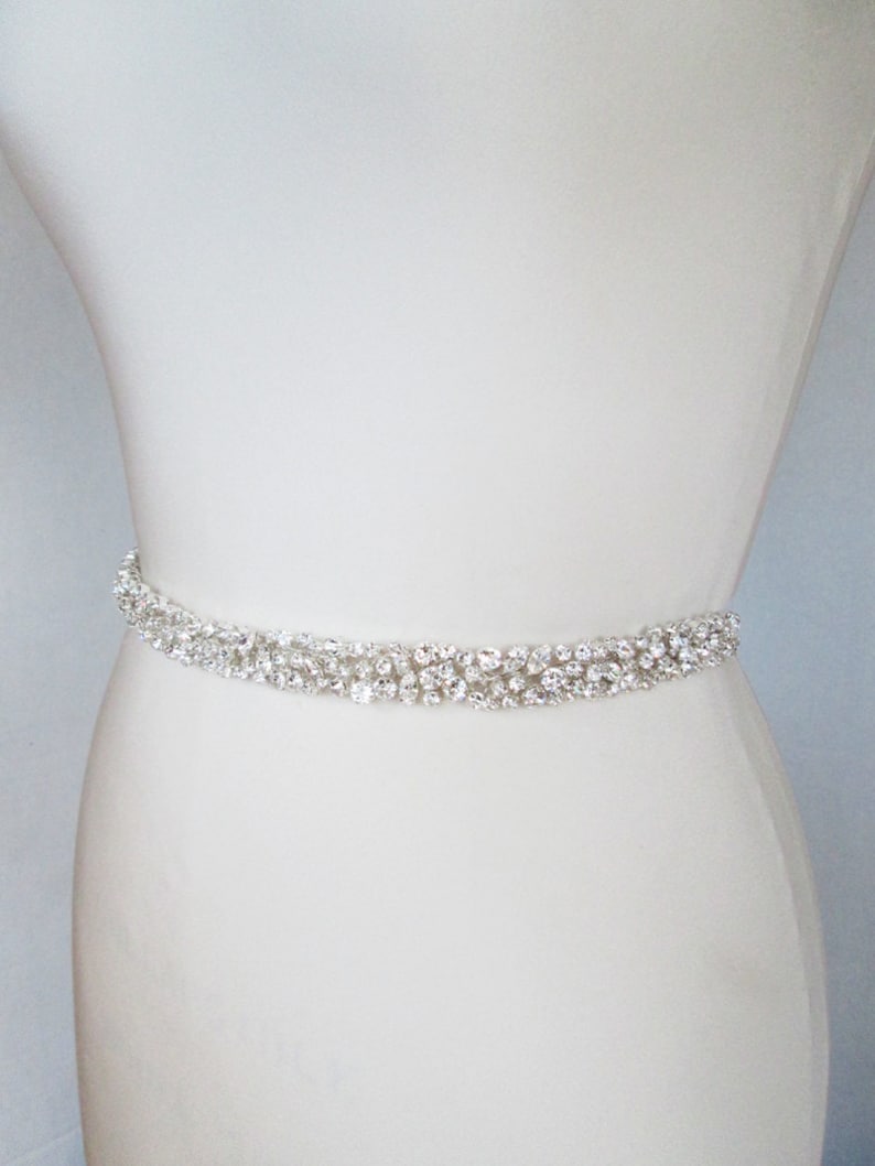 Swarovski bridal belt sash Swarovski crystal wedding belt | Etsy