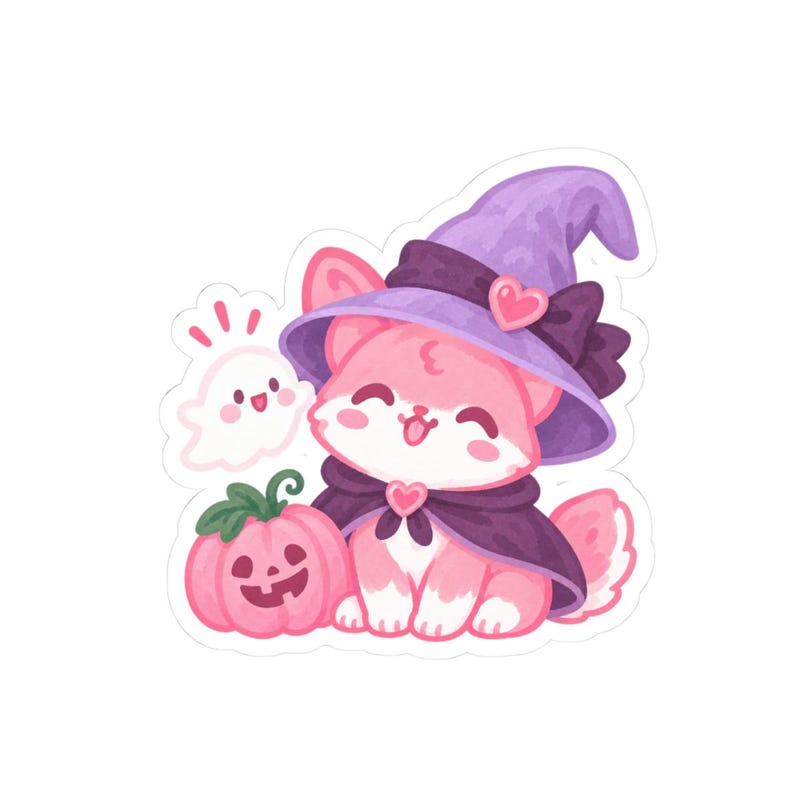 Witchy Corgi Halloween sticker