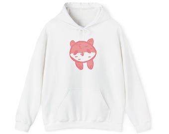 Pink Corgi Hoodie, Pastel Puppy Illustration, Unisex Fleece Pullover, Kawaii Animal Art