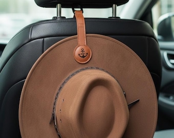 Customized Western Cowboy Hat Holder for Truck,car hat holder,car cowboy hat rack,Leather Magnetic Cap Clip,Truck Car Seat Hat Organizer