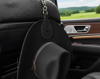 Customized Western Cowboy Hat Holder for Truck,car hat holder,car cowboy hat rack,Leather Magnetic Cap Clip,Truck Car Seat Hat Organizer