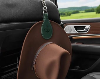 Customized Western Cowboy Hat Holder for Truck,car hat holder,car cowboy hat rack,Leather Magnetic Cap Clip,Truck Car Seat Hat Organizer