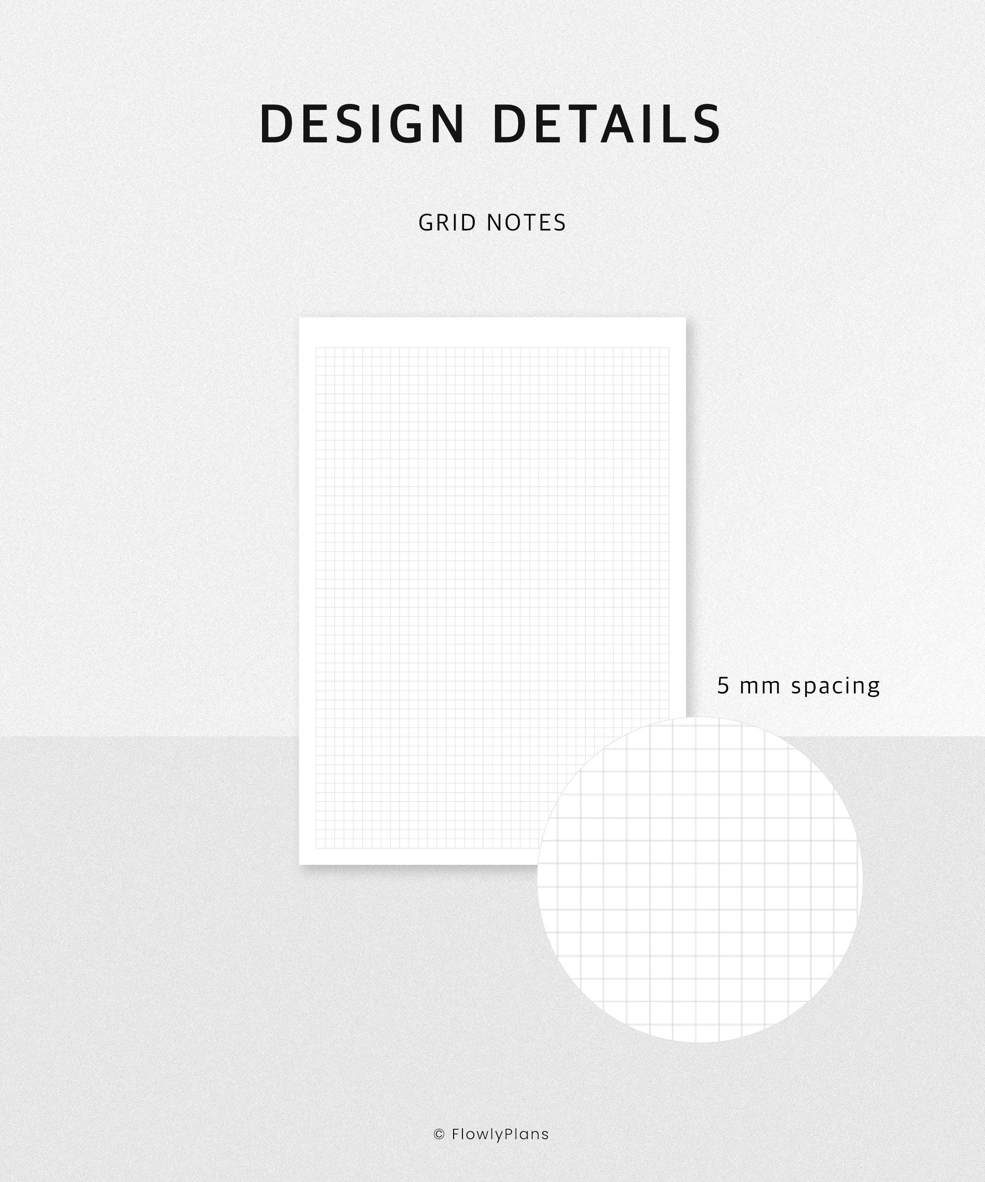 Notes Template Printable A4 US Letter | Lined Dot Grid | Bullet Journal ...