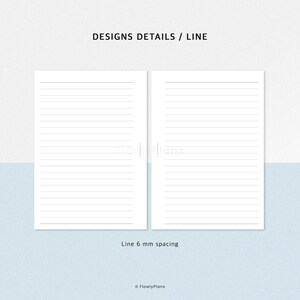 A6 Basic Notes Planner Inserts Printable | Lined Dot Grid Writing Paper Study Idea Template | Simple Bullet Journal | Digital Download image 2