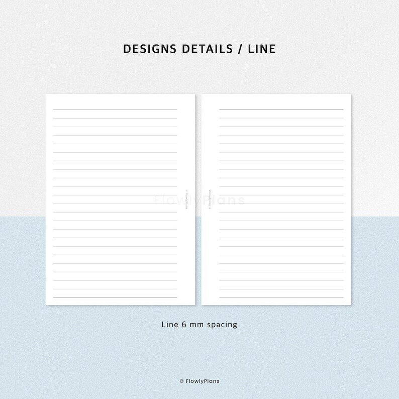 A6 Basic Notes Planner Inserts Printable | Lined Dot Grid Writing Paper Study Idea Template | Simple Bullet Journal | Digital Download image 2