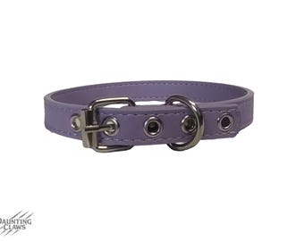 Ghostlilac Static Collar - Pastel Purple Faux Leather Choker Collar Blank