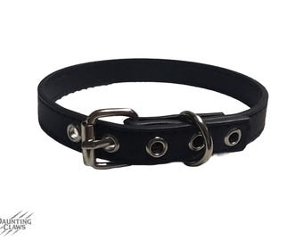 Collar estático de medianoche - Gargantilla de piel sintética negra