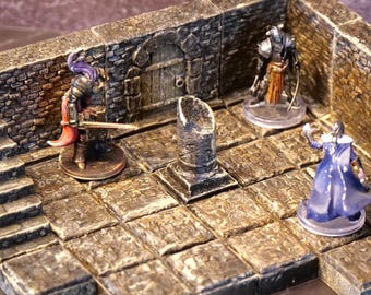 DnD Terrain Starter Set - 20pc | Magnetic Dungeon Tiles 28mm | Tabletop RPG | DnD Gifts