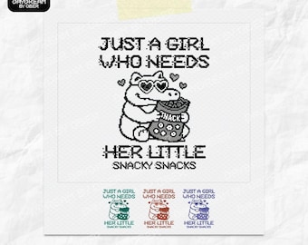 Funny Snacks lover crocodile SVG PNG, Just A Girl Who Needs Her Snacky Snacks