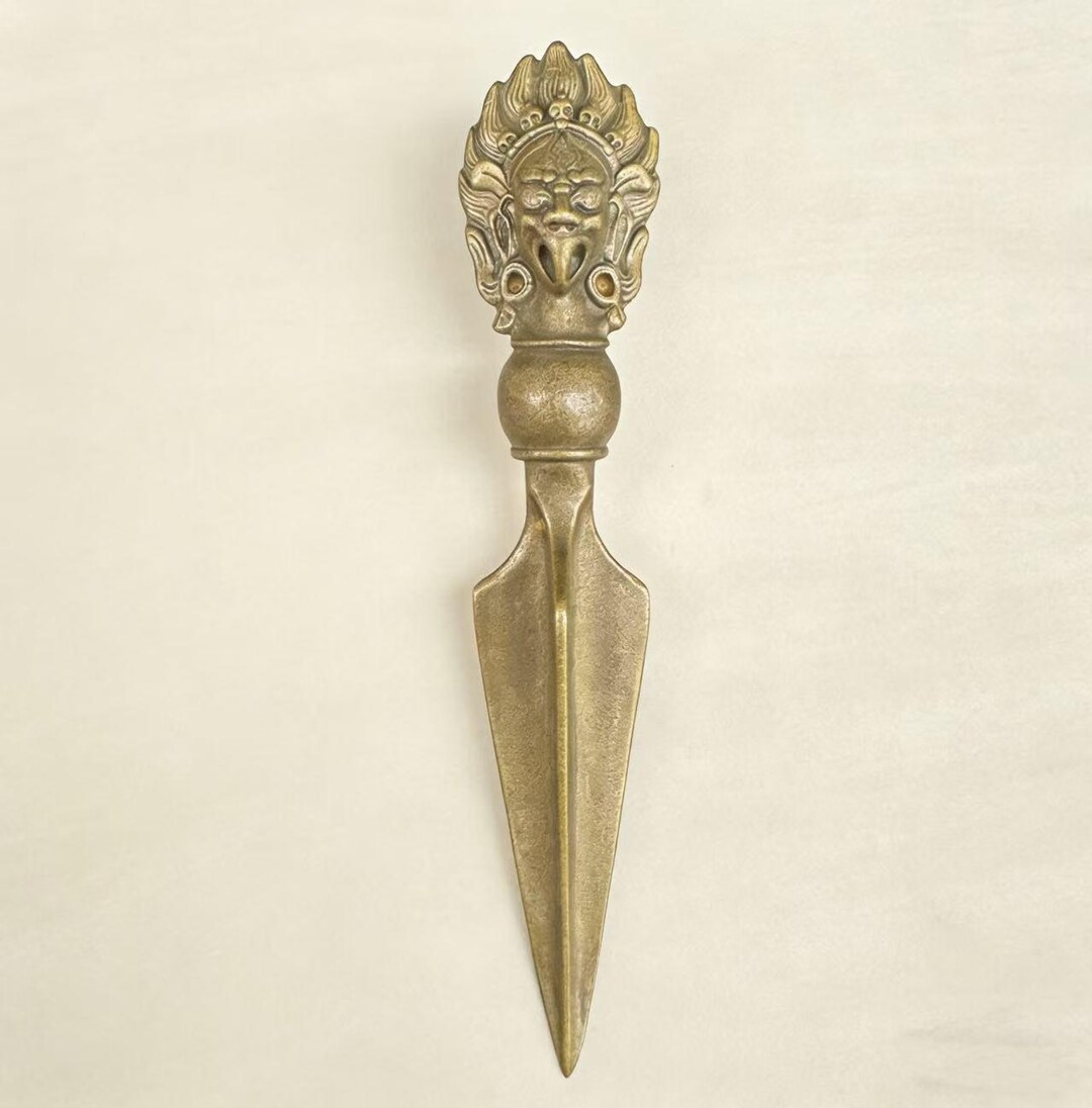 Brass Garuda Vajra Phurba Dagger | Tibetan Buddhist Ritual Implement ...