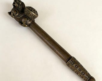 Pipa de tabaco de latón antiguo / Pipa de fumar vintage