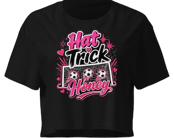 Hat Trick Honey Crop Top | Women's Soccer T-Shirt | Women’s Crop Tee