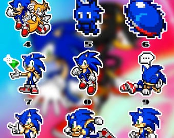 Sonic Waterproof Vinyl Stickers Set 1