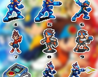 Megaman Waterproof Vinyl Stickers Set 1