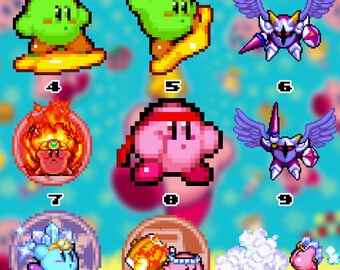 Kirby Waterproof Vinyl Stickers Set 6