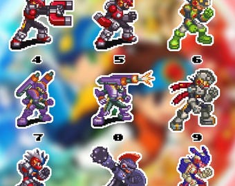 Megaman Waterproof Vinyl Stickers Set 6