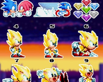 Retro Sonic Waterproof Vinyl Stickers Set 6