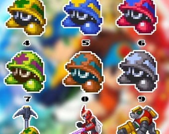Megaman Waterproof Vinyl Stickers Set 3
