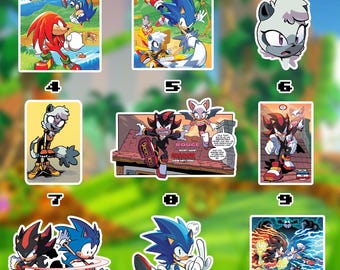 Sonic IDW Comic Waterproof Vinyl Sticker Set 4