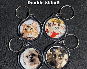 Custom Make Your Own Double Sided Keychain