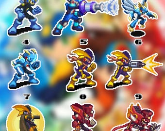 Megaman Waterproof Vinyl Stickers Set 2