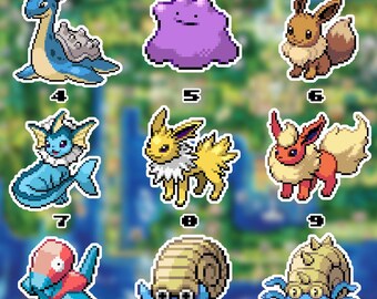 Pkmn Waterproof Vinyl Stickers Set 16