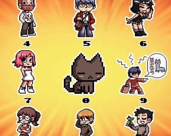 Scott Pilgrim Waterproof Vinyl Stickers Set 8