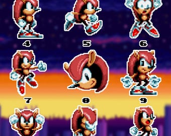 Retro Sonic Waterproof Vinyl Stickers Set 4