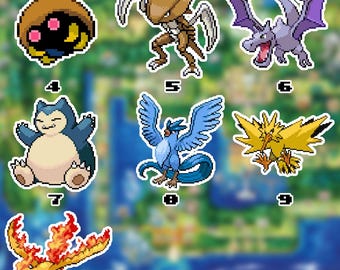 Pkmn Waterproof Vinyl Stickers Set 17